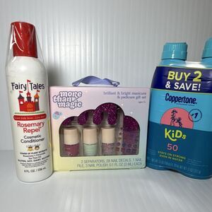 Assorted kids Full Size Lot: Fairy Tales Rosemary Repel + More Than Magic SPF 50